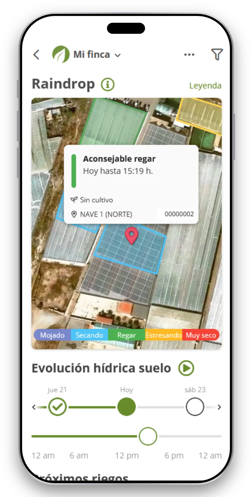 Raindrop Pro en el mapa